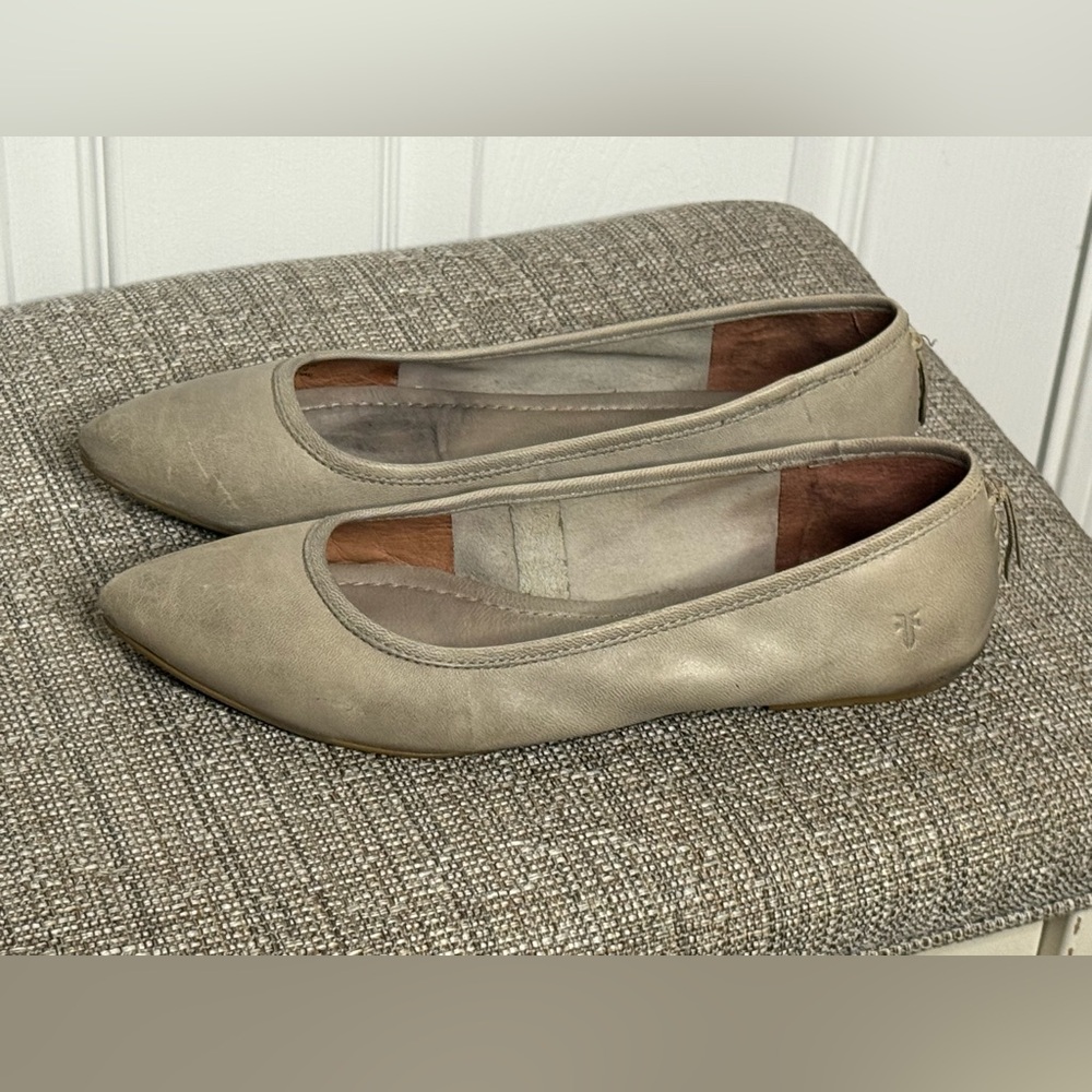 Frye | Regina Ballet Womens
Gray Leather Ballet Flats Shoes | 9